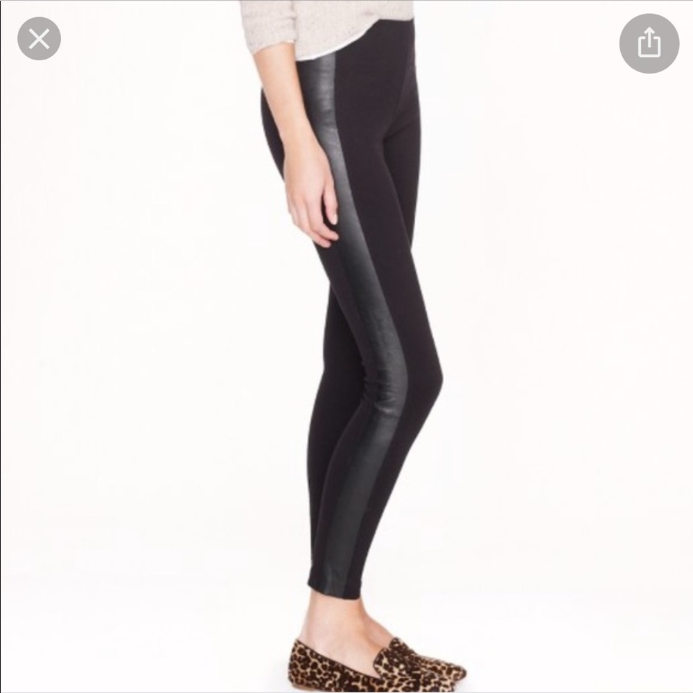 J. Crew Pixie Black Pants With Tuxedo Stripe Sz 8